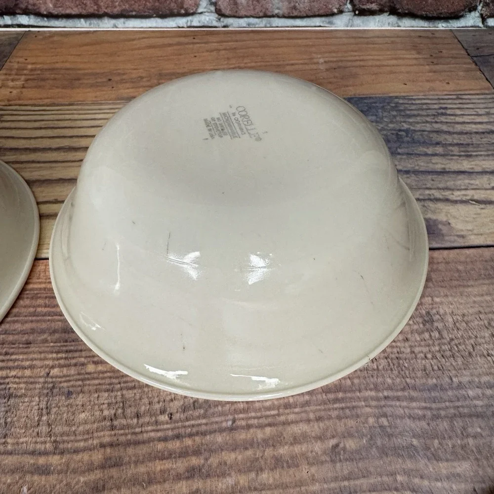 Vintage Corelle First of Spring Blue Stripe Cereal Soup Bowls Set of 2 Country